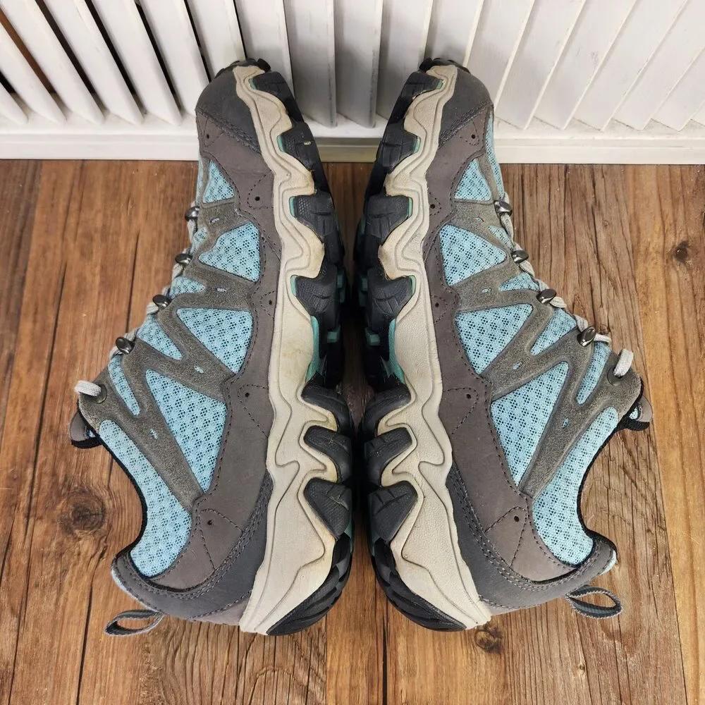 Oboz Luna Low Hiking Shoes Womens Sz 8.5 Blue Gray Outdoors Trail Trek Sneakers
